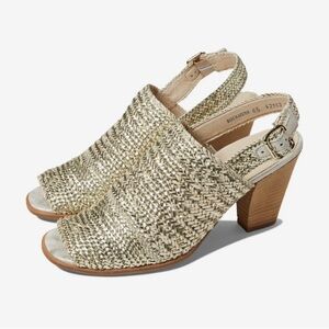 Paul Green Gold Woven Sandals
